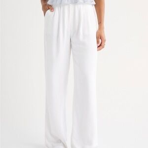 Abercrombie & Fitch Curve Love Sloan Linen Wide Leg Pant